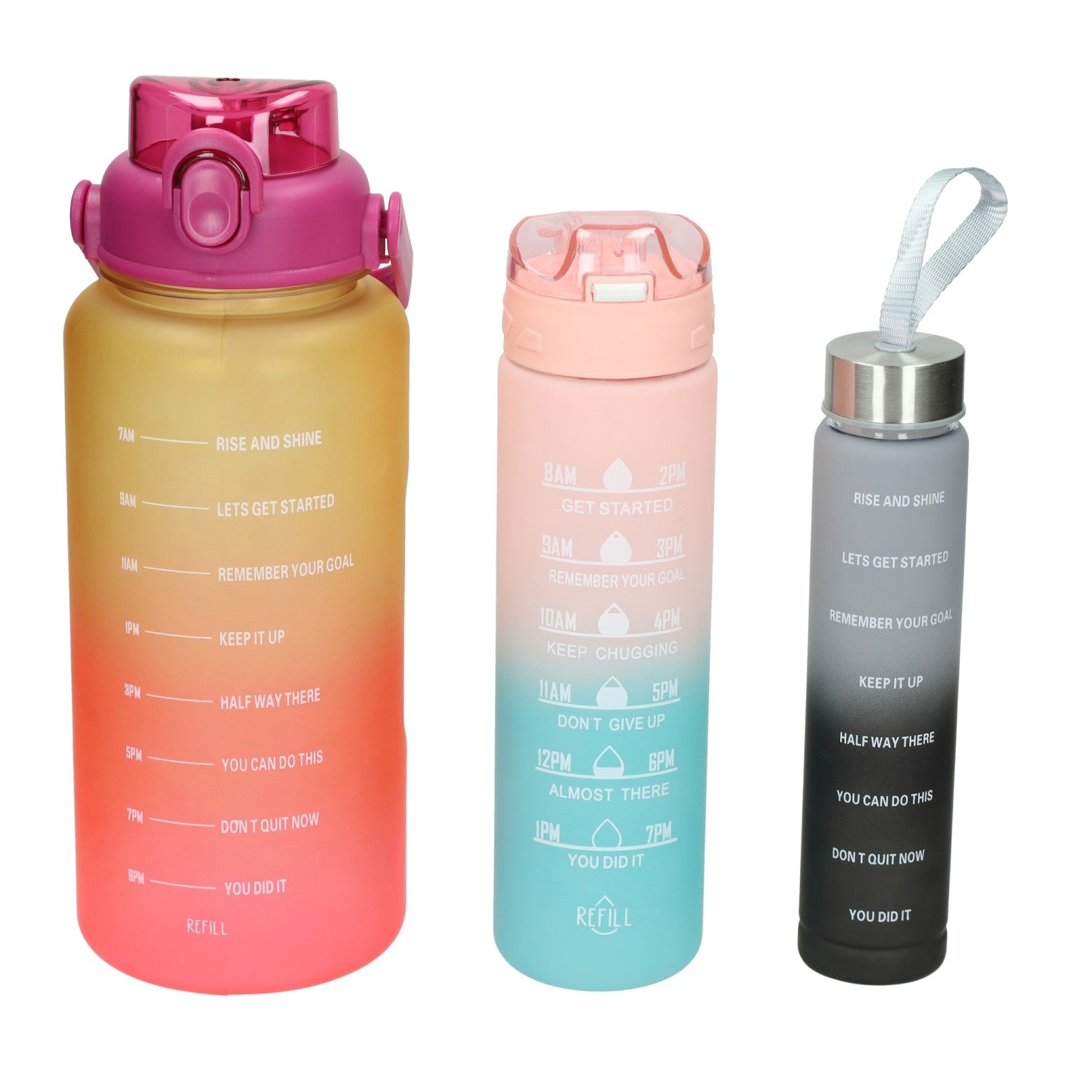 Ensemble de gourdes 270 ml, 650 ml et 1800 ml
