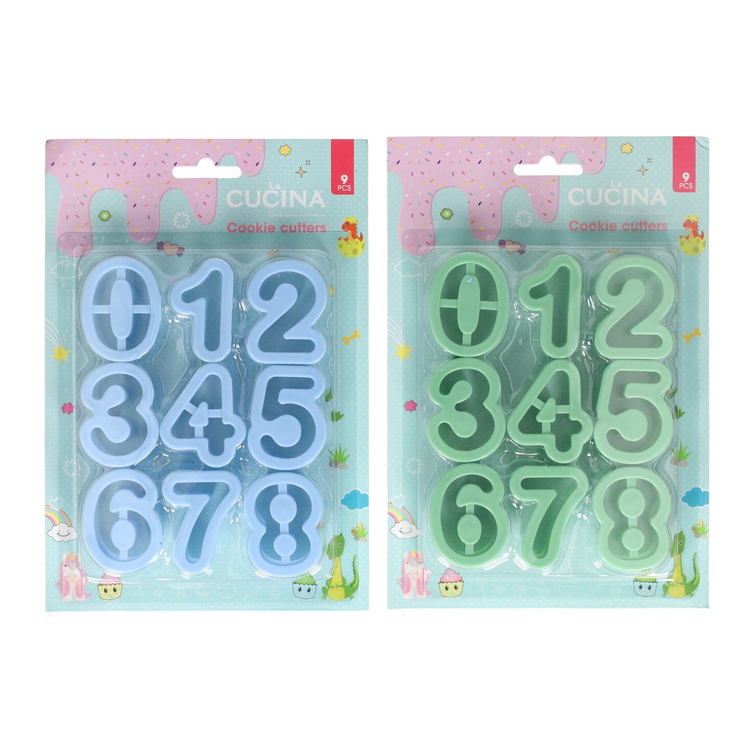Jeu d'emporte-pièces numéros - 9 pcs.