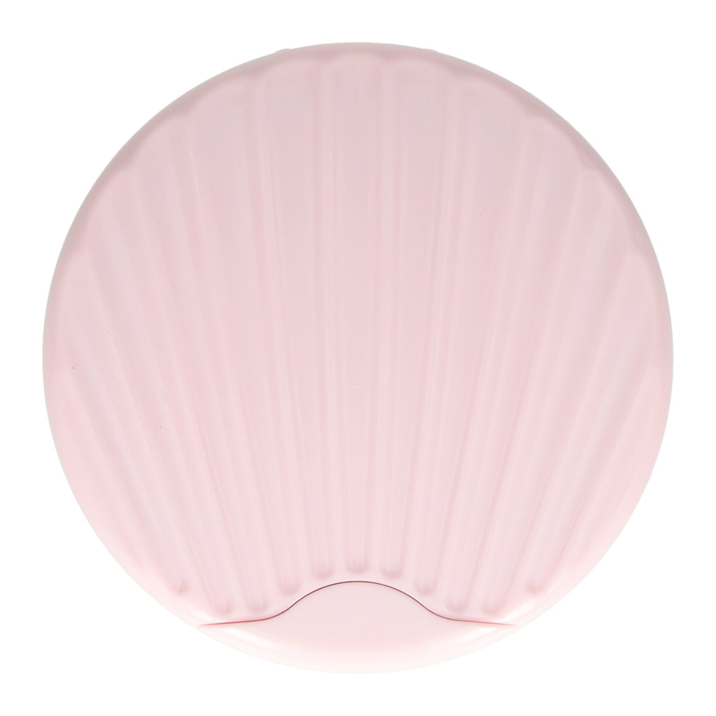 Miroir de poche rond double face en forme de coquille