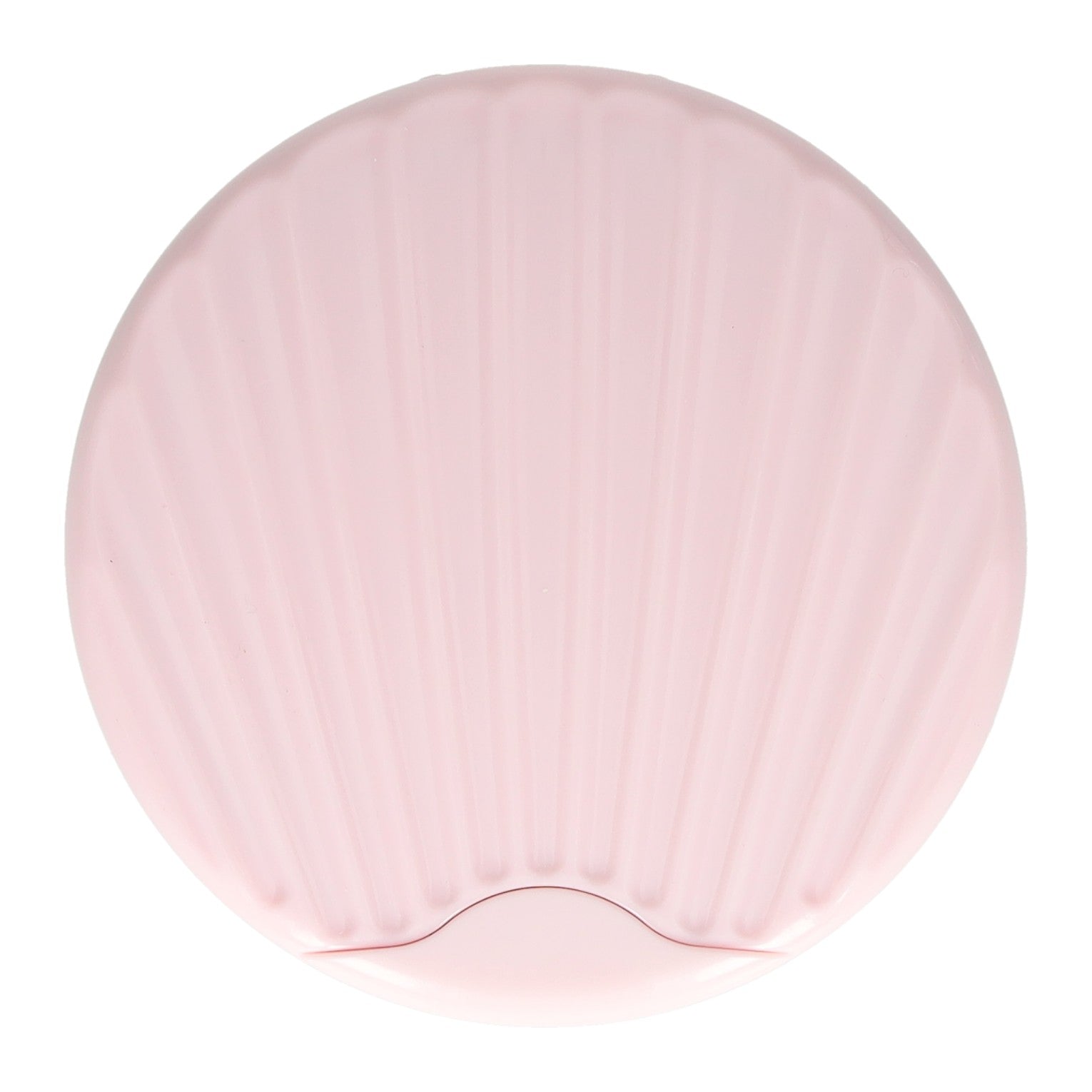 Miroir de poche rond double face en forme de coquille