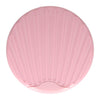 Miroir de poche rond double face en forme de coquille