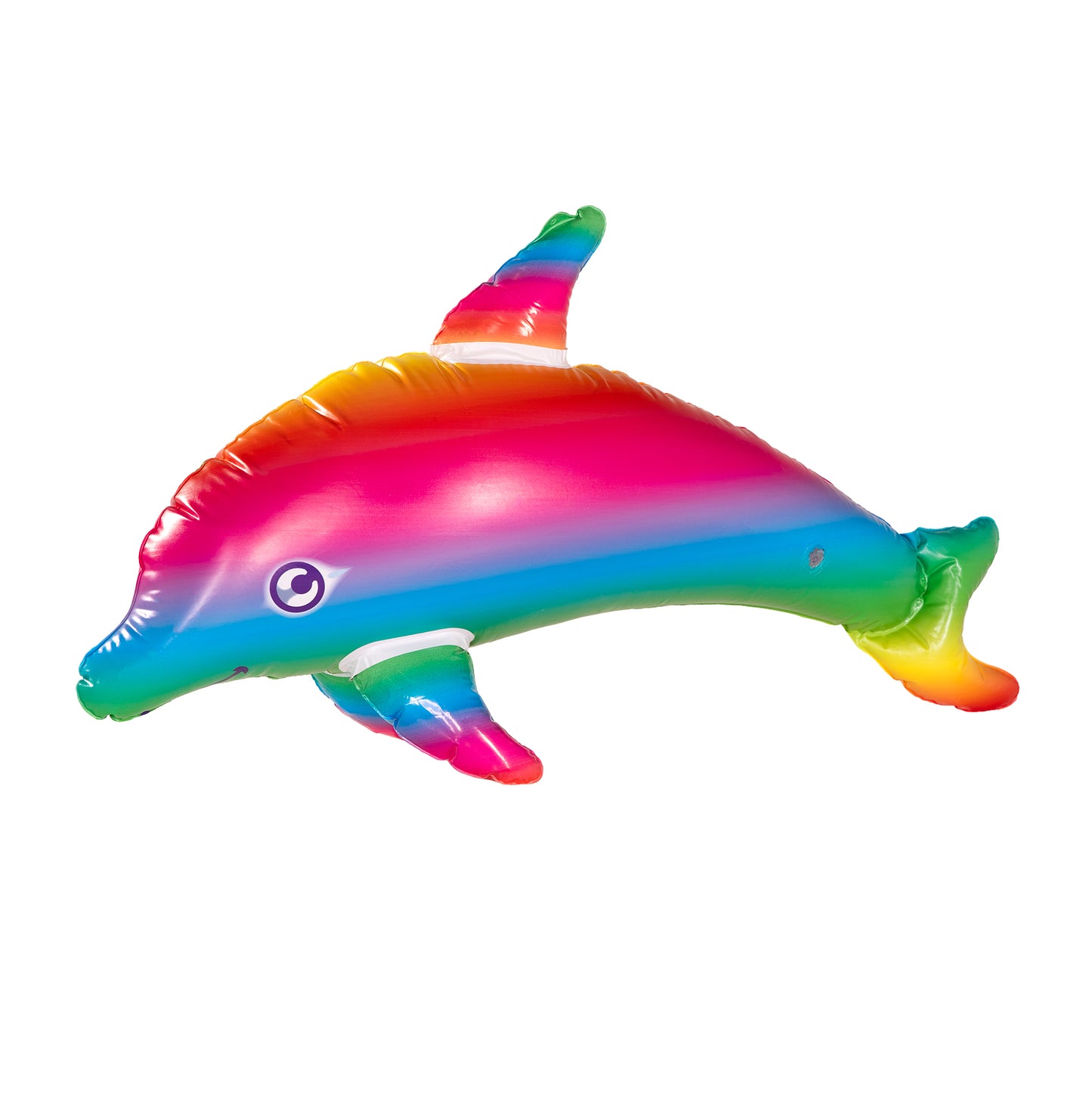 Dauphin gonflable aux couleurs de l'arc-en-ciel
