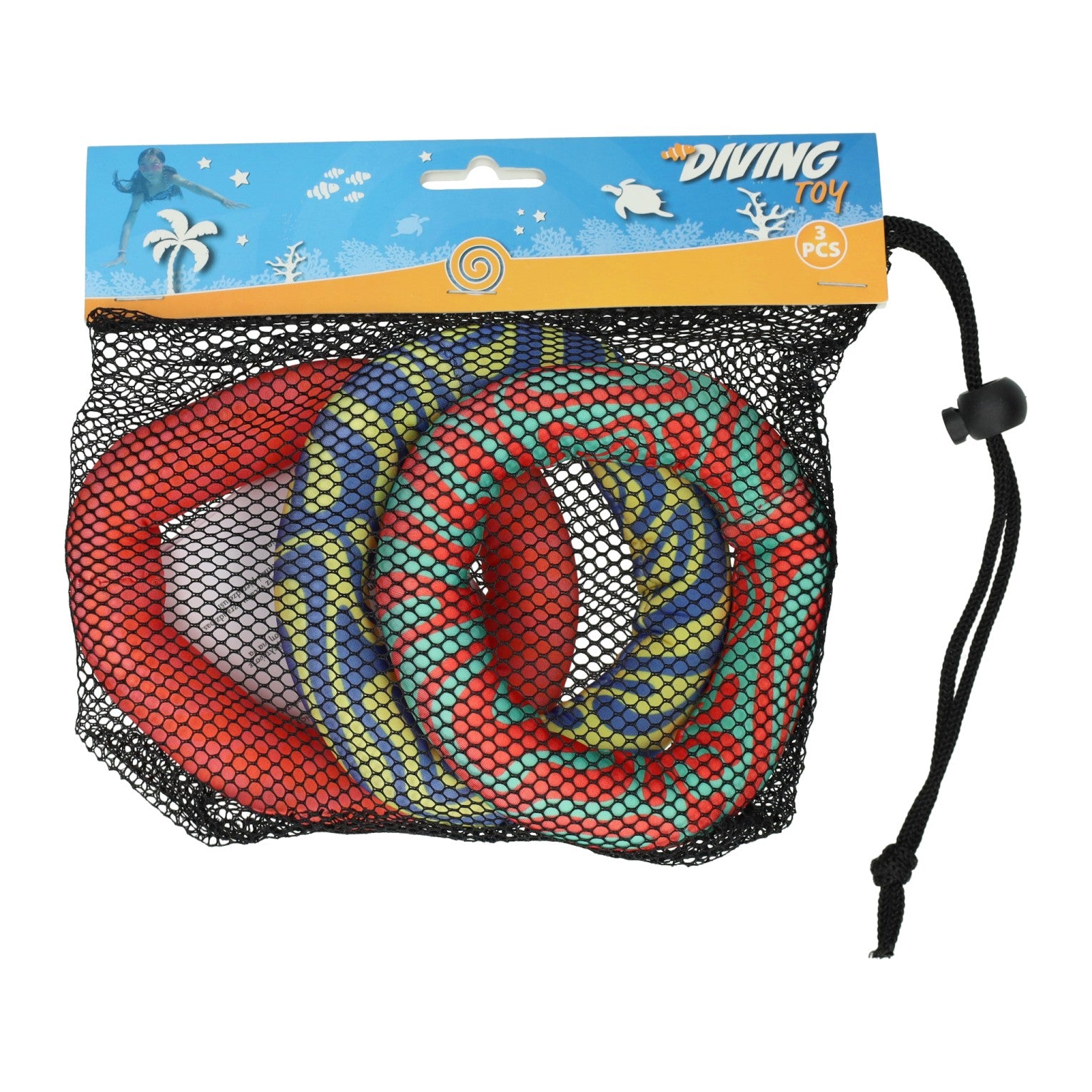Ensemble de jouets d'anneaux de plongée en néoprène - 3 pcs.