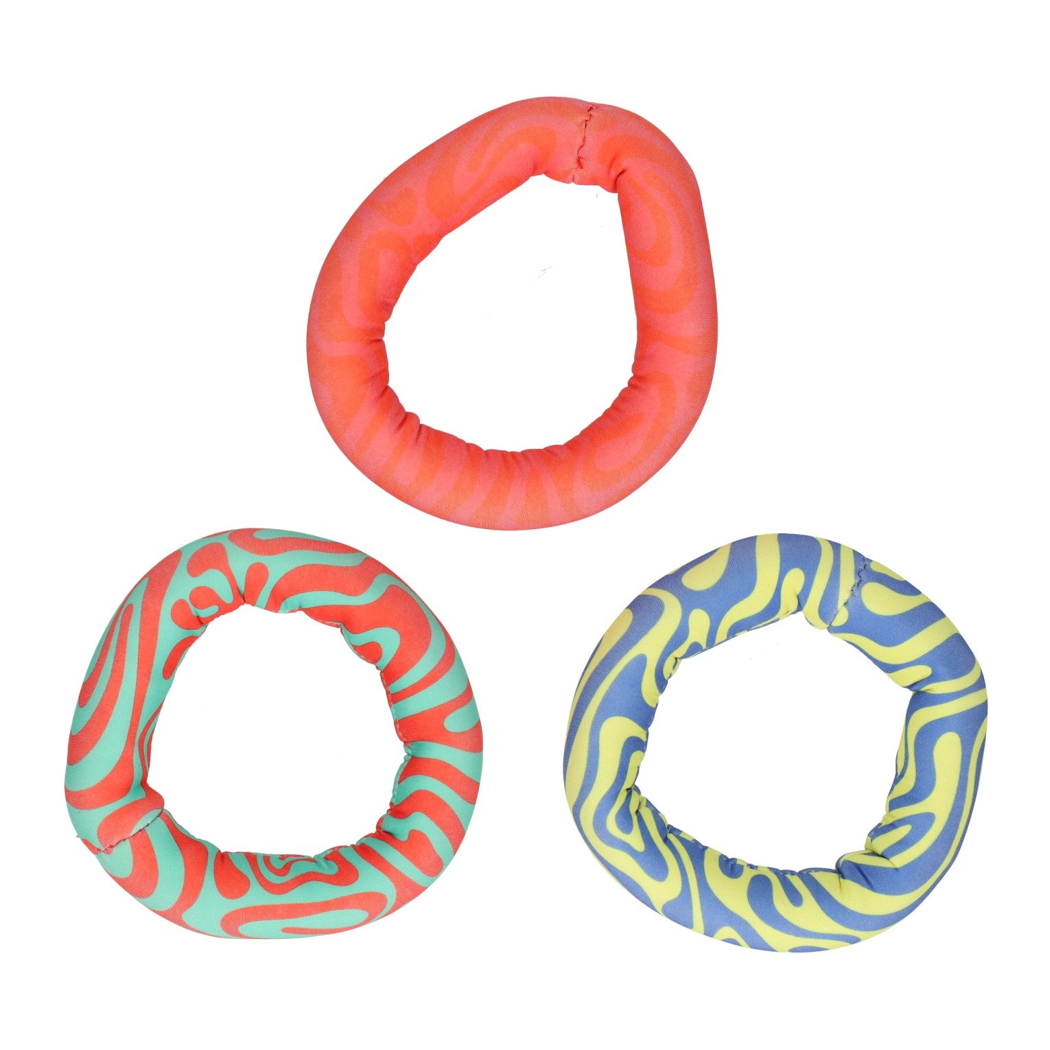 Ensemble de jouets d'anneaux de plongée en néoprène - 3 pcs.