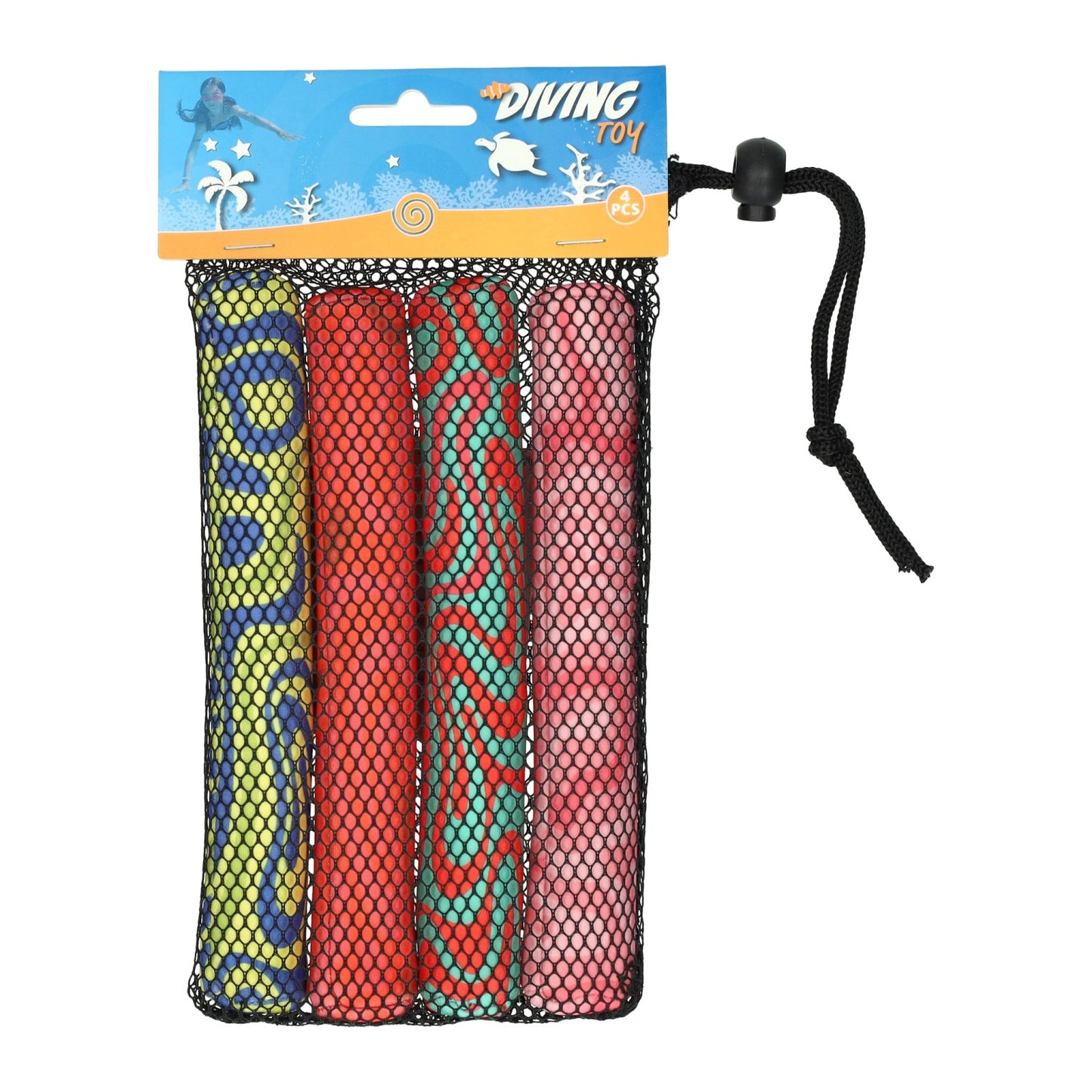 Jeu de barres de jouets de plongée 2,5x2,5x19cm - 4 pcs.