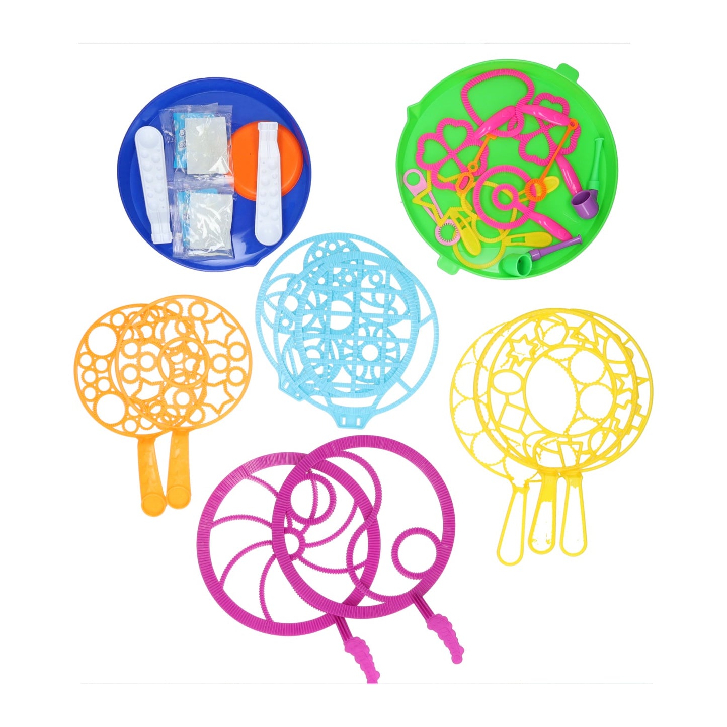 Kit de soufflage de bulles XXL avec 28 pièces - incl. 4 bouteilles