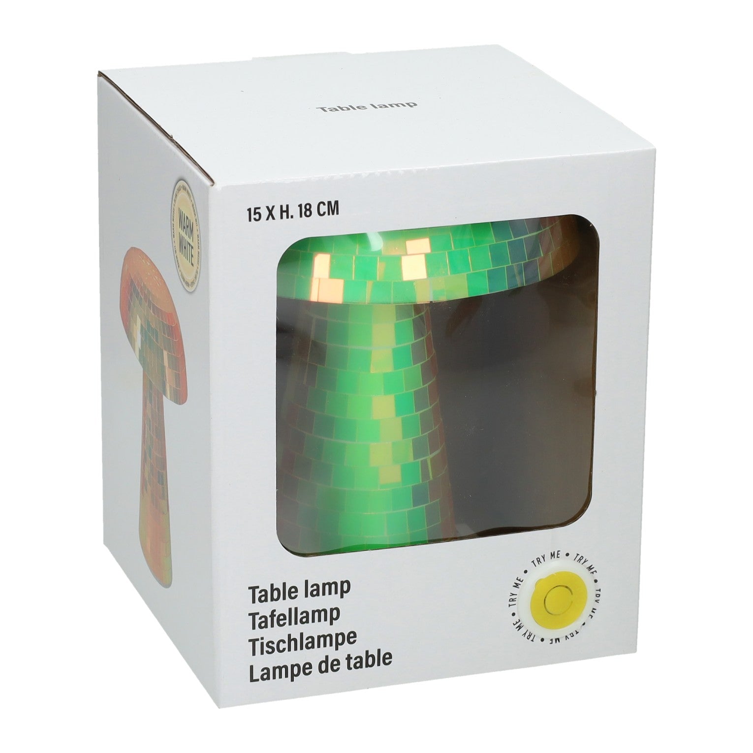 Lampe de table en verre en forme de champignon