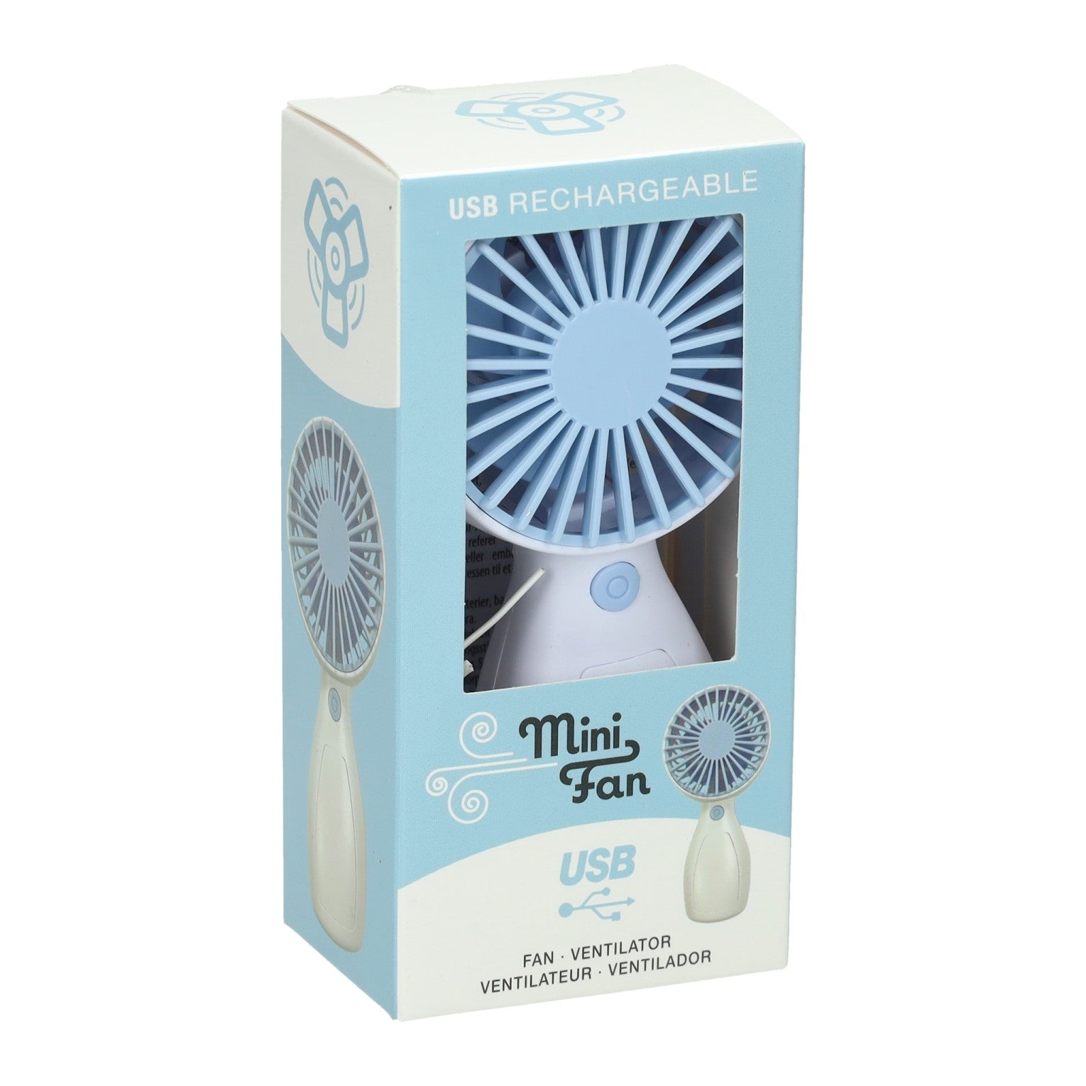 Éventail rechargeable - coloré