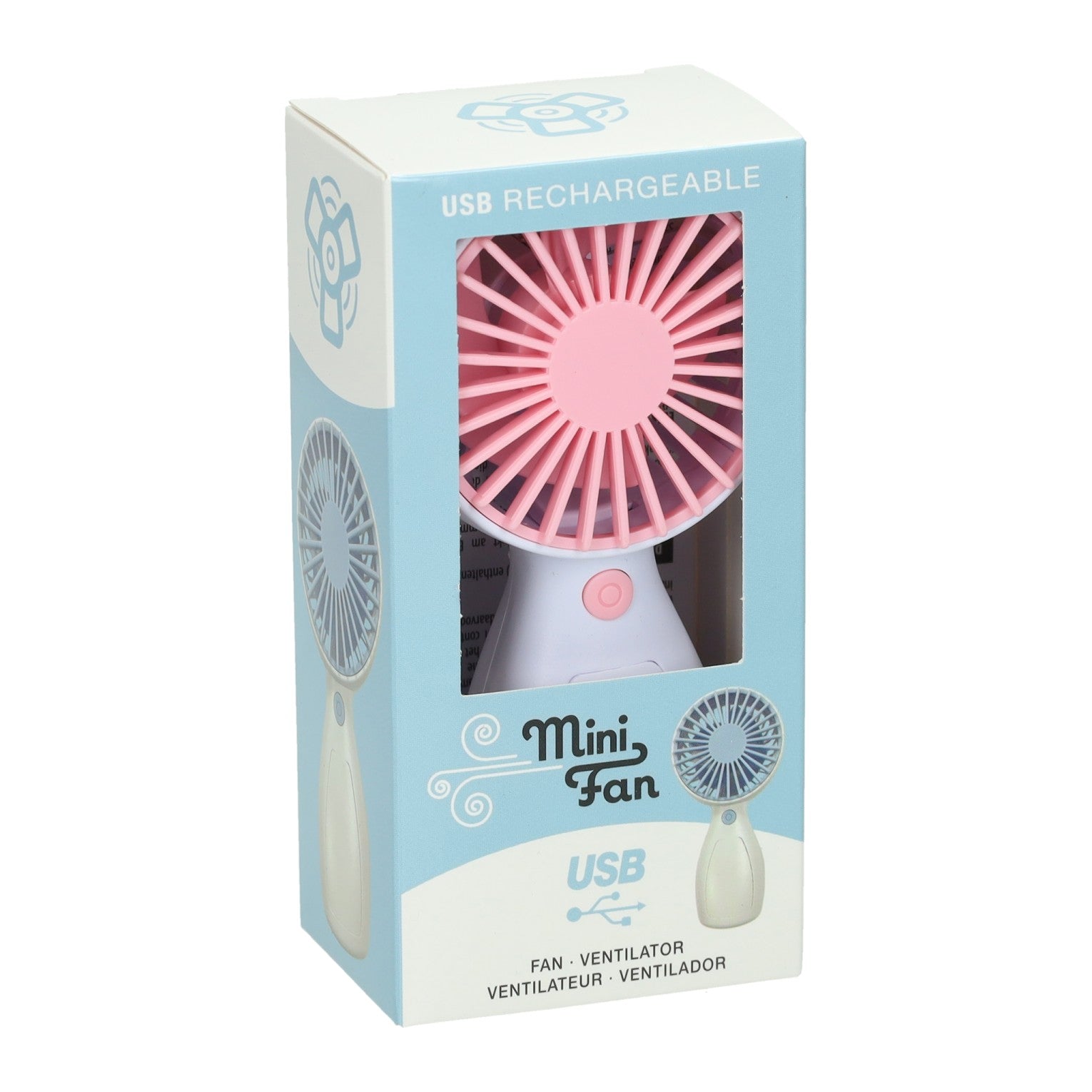 Éventail rechargeable - coloré