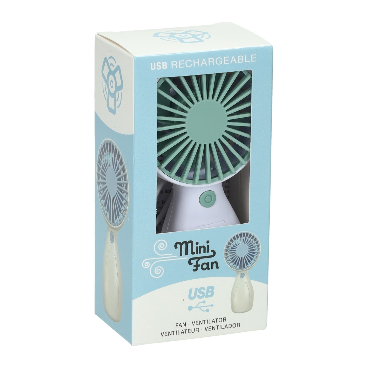 Éventail rechargeable - coloré