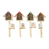 Hôtel à insectes en bois sur brochette - afbeelding 1