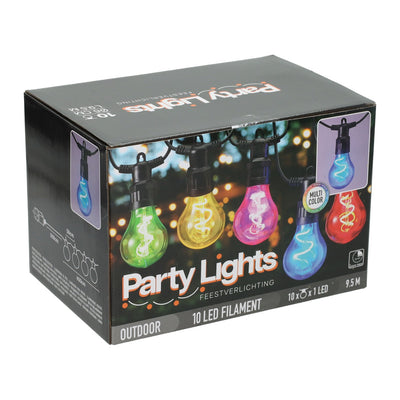Éclairage de fête multicolore avec 10 lampes