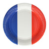 Assiette en carton 23cm drapeau français néerlandais