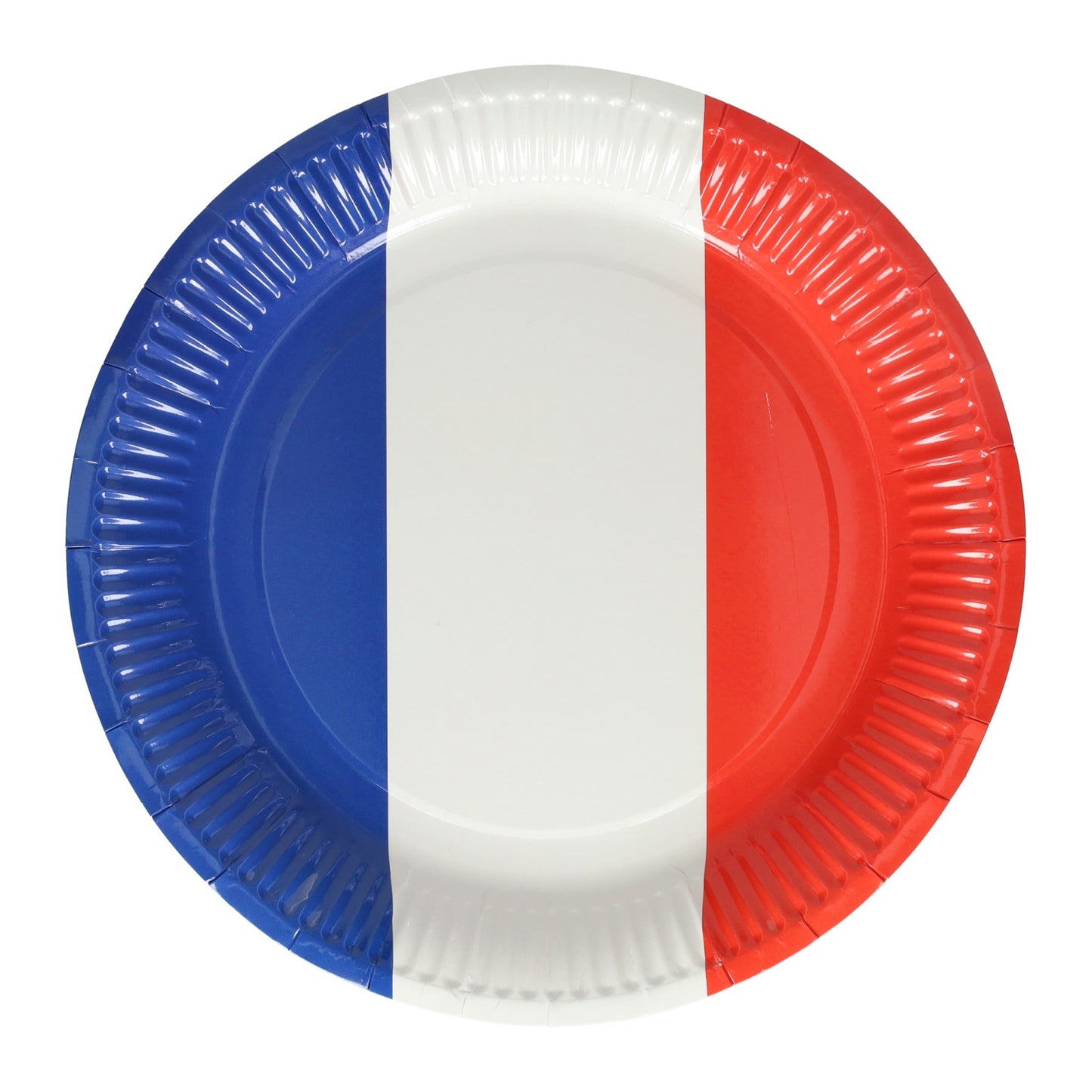 Assiette en carton 23cm drapeau français néerlandais