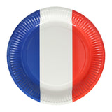 Assiette en carton 23cm drapeau français néerlandais - afbeelding 1