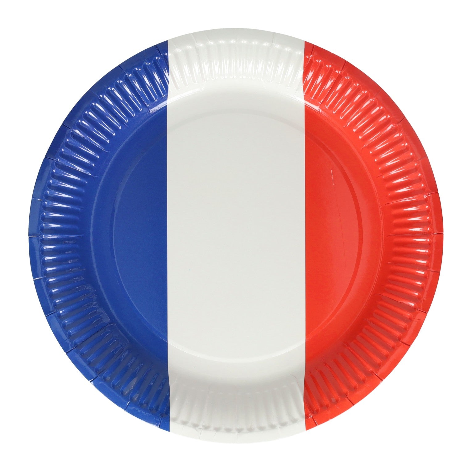 Assiette en carton 23cm drapeau français néerlandais