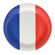 Assiette en carton 23cm drapeau français néerlandais