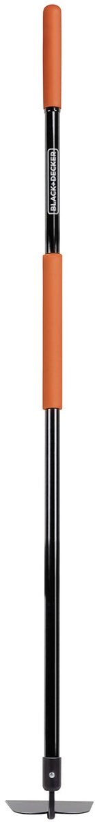 Houe Black+decker avec manche - 146 x 16 x 14,5 cm - 990 grammes - houe terrestre - désherbage et culture du sol - orange noir