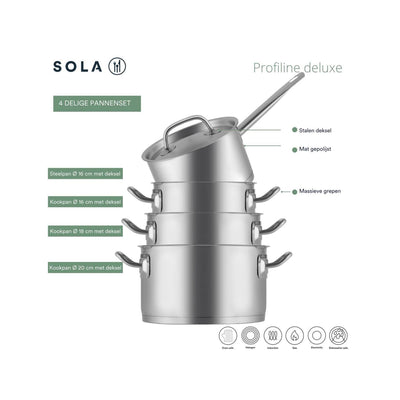 Sola profiline set de poêles de luxe 4 pièces