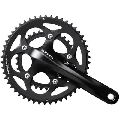 Shimano Crankset 2 x 10 Speed ​​Road FC-RS400 175 50-34 Holle comme noir