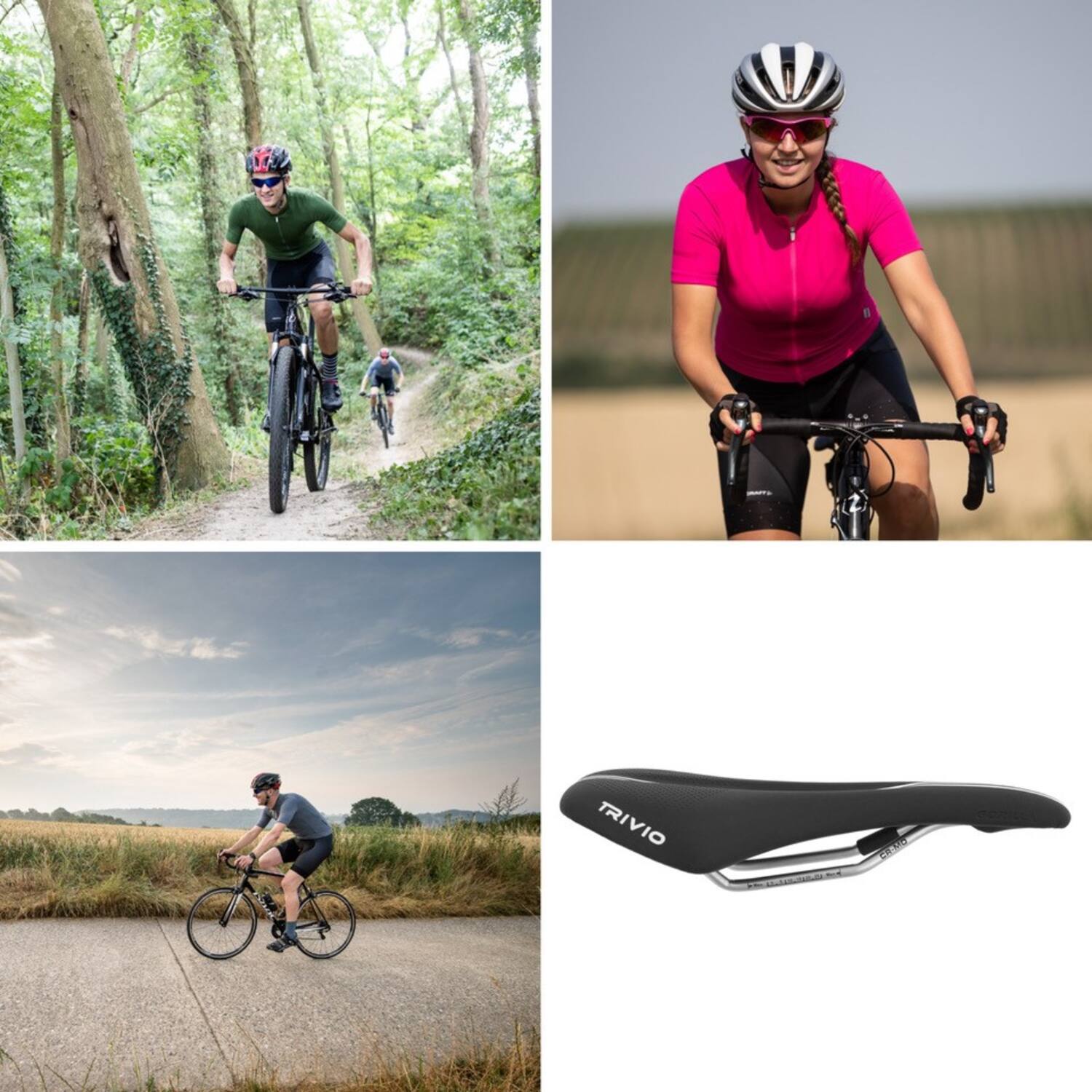 Trivio - selle de vélo gorilla pfs noir pfs