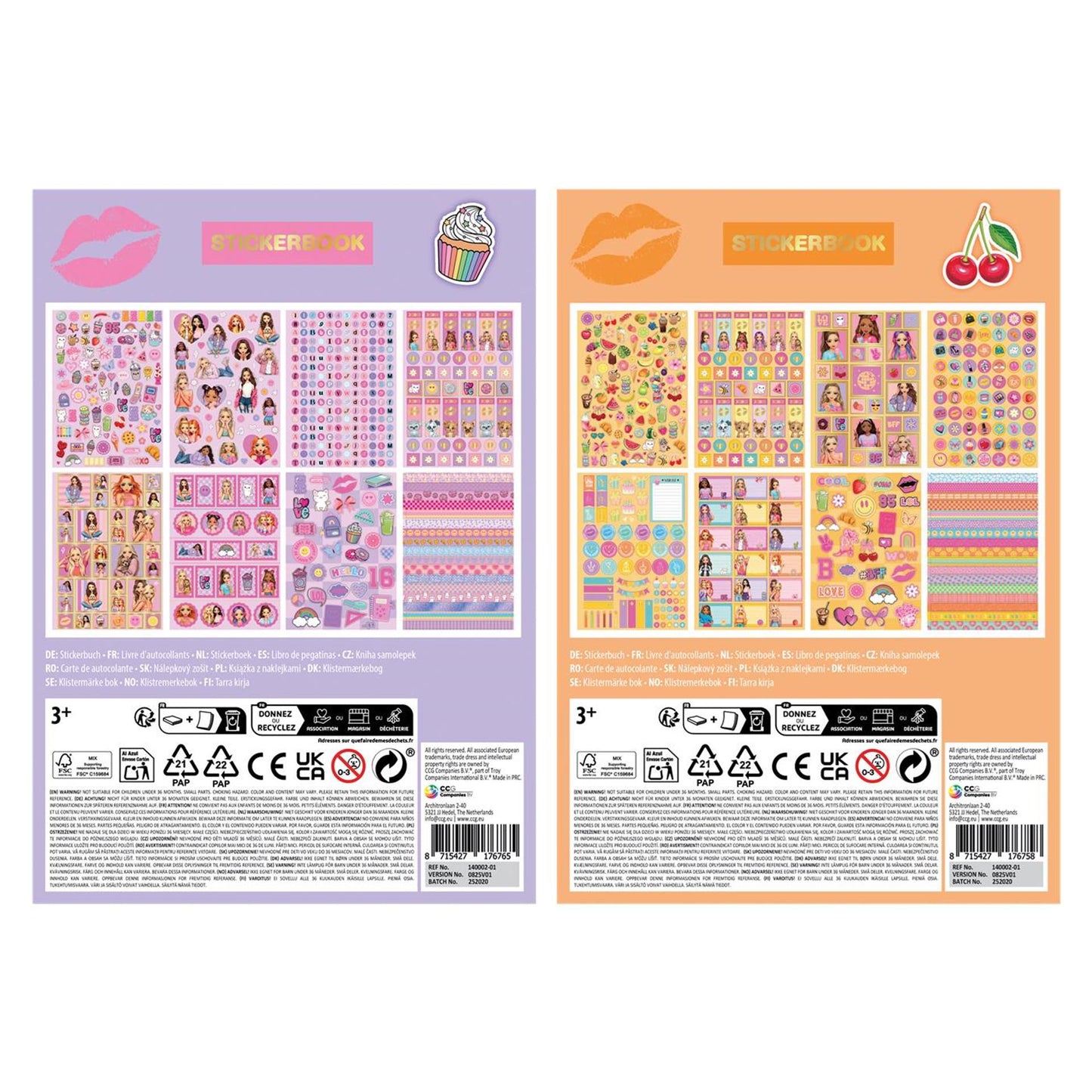 Livre d'autocollants Besties néon a5 8 feuilles