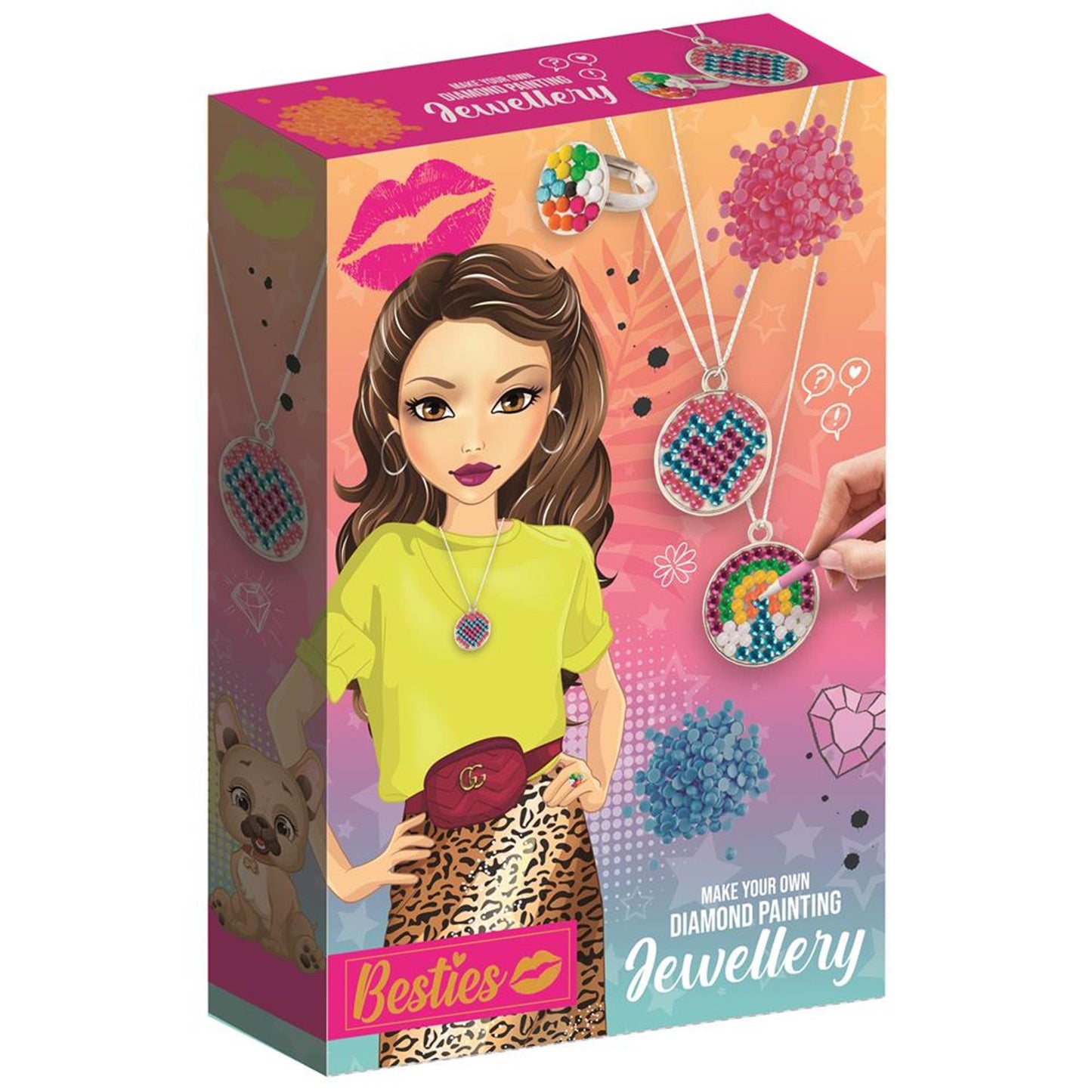 Bijoux de peinture de diamants de besties
