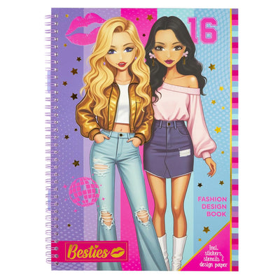Livre de design de mode besties du groupe d'artisanat créatif a4 avec accessoires