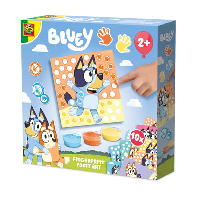 Ses creative bluey - peinture au doigt - jouets pour bébé - végétalien sans gluten - lavable - pour les enfants à partir de 1 an - 10 cartes