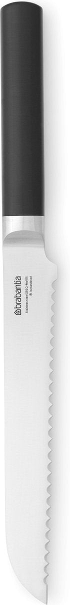 Couteau à pain profil Brabantia - dentelé - acier inoxydable noir