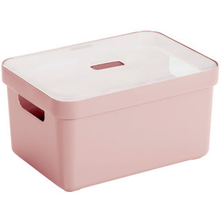 Sigma home boîte de rangement 13l rose 350x246x183mm | 3 pièces
