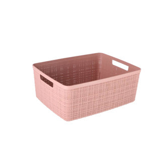 Panier de rangement en jute de curver m 12l Rose Dawn