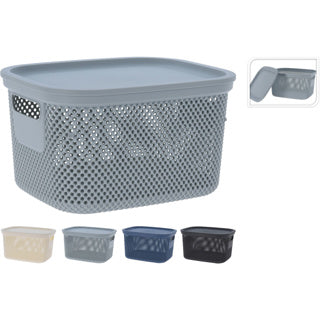 Boîte de rangement avec couvercle 6 litres 4 assorti