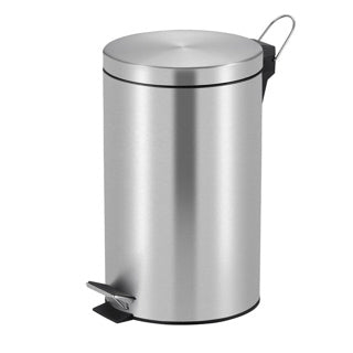 Eko Pedal Bin 12L Classic Mat en acier inoxydable