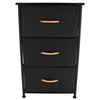 Armoire avec 3 tiroirs pliants et cadre en fer 45x30x73