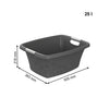Basket Rotho à laverie 25 litres fleurs gris