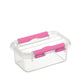 Boîte de rangement à pâtisserie amusante Q-line 0,5 L rose transparent