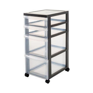 Iris coffre de tiroirs 2x15L 2x7.5L 39x29x62 cm avec roues