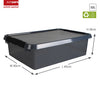 Boîte de rangement Comfort Line 32 litres transparent gris noir 60 x 40 x 18 cm | 2 pièces