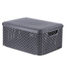 Curver Curver Rangement Box Style avec couvercle M 18 L Couleurs en argent métallique