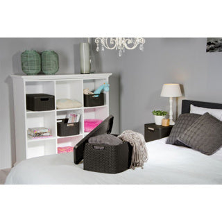 Curver Curver Rangement Box Style avec couvercle M 18 L Couleurs en argent métallique
