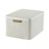 Panier de rangement de style Curver Curver avec couvercle 30L blanc
