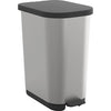 Rotho Ribbo Pedal Bin 35L Silver Metallic Anthracite