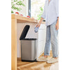 Rotho Ribbo Pedal Bin 35L Silver Metallic Anthracite