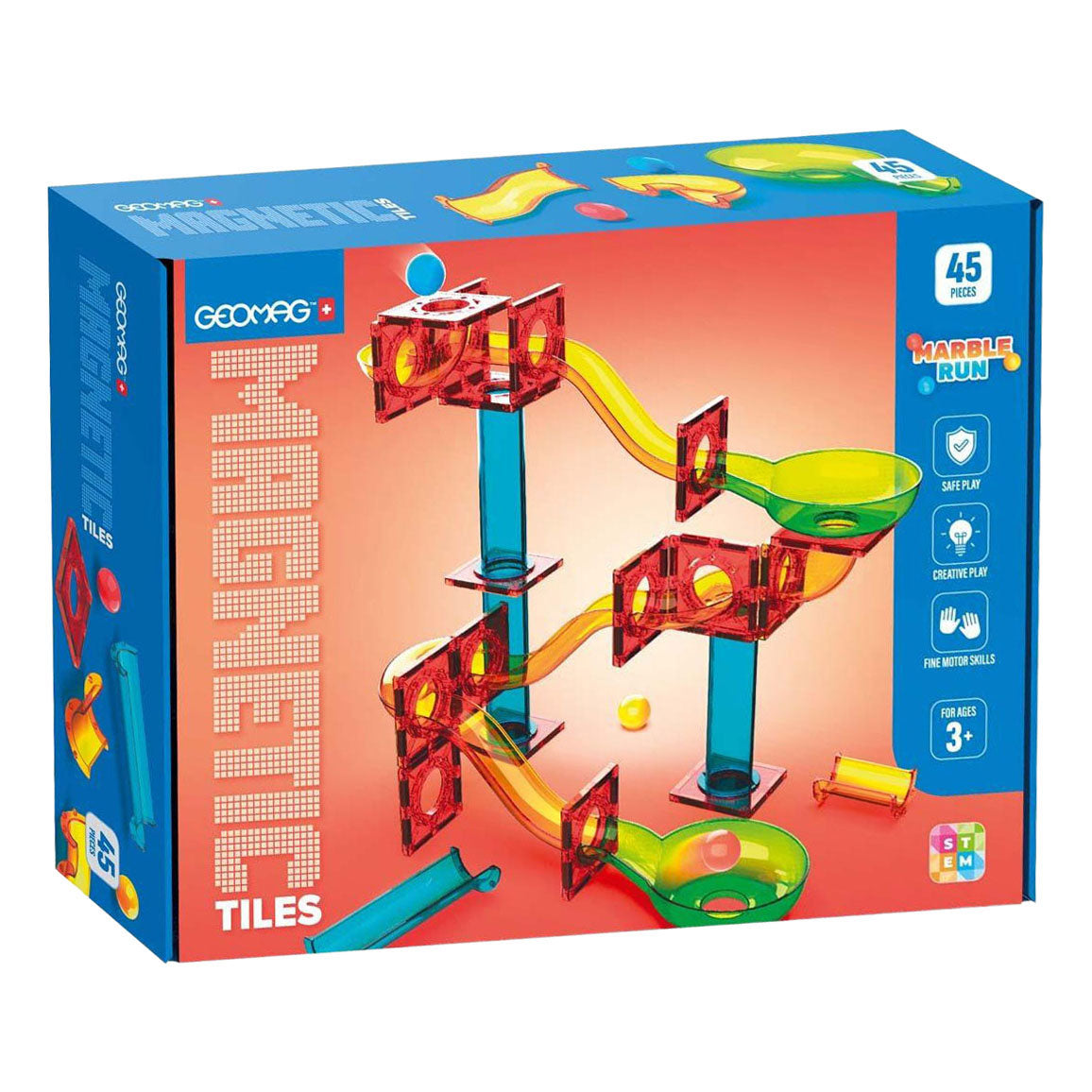 Circuit à billes en carreaux magnétiques Geomag - 45 pcs.