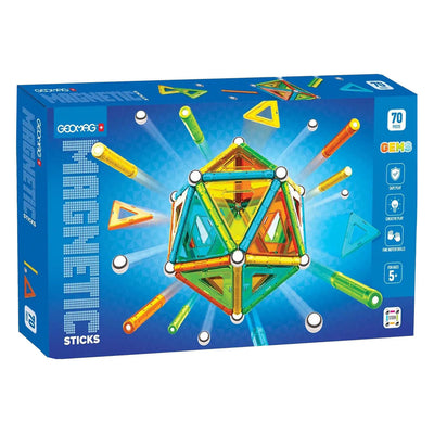 Ensemble de pierres précieuses de bâtons magnétiques Geomag - 70 pièces.
