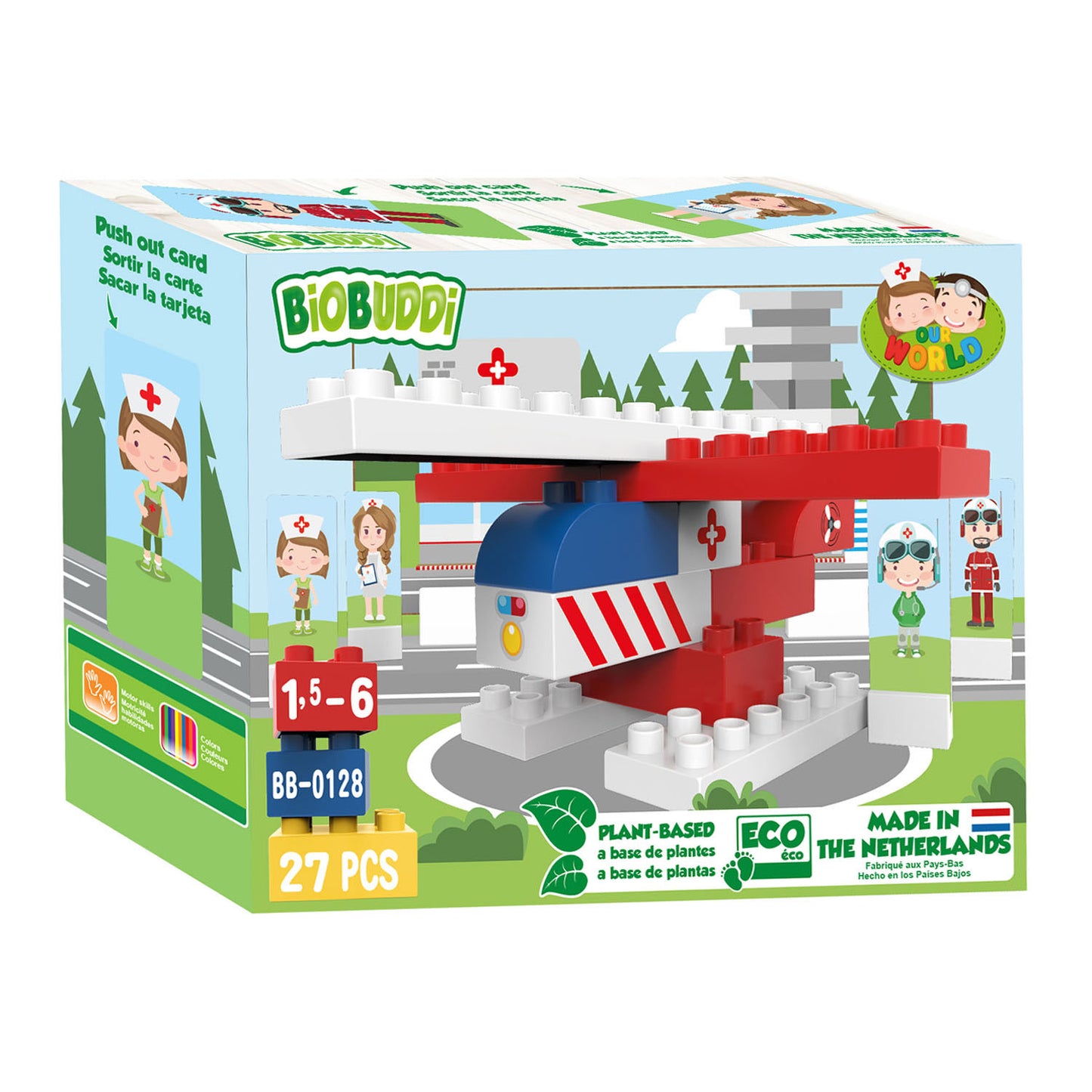 Biobuddi Construction Set Rescue Helicopter
