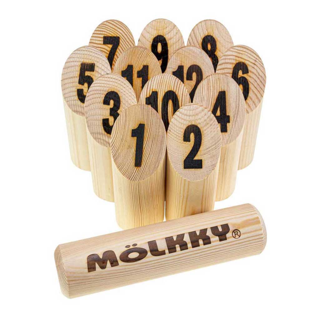 Selecta molkky go jeu de lancer en pin avec 12 cônes