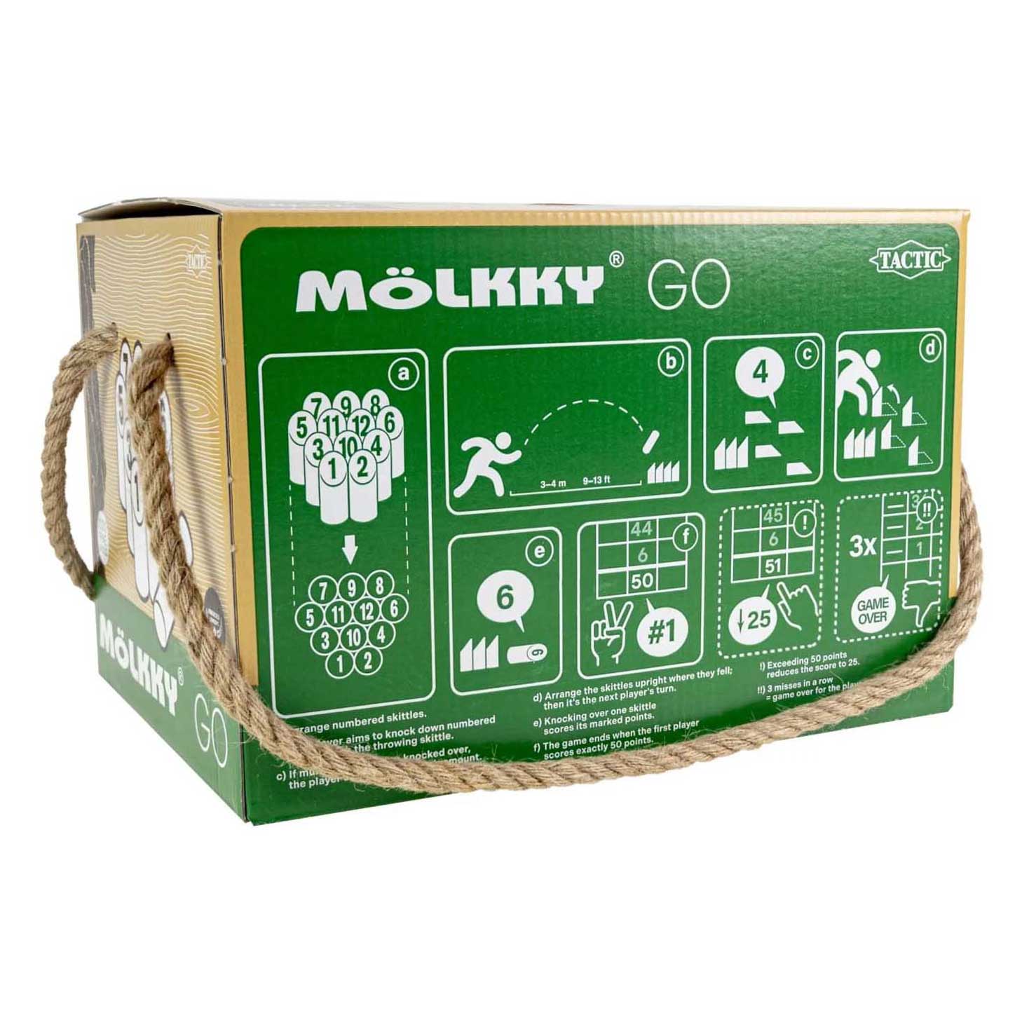 Selecta molkky go jeu de lancer en pin avec 12 cônes