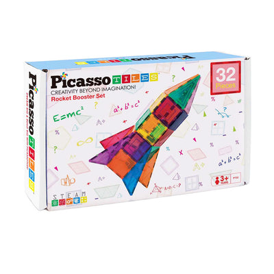 Selecta Picassotiles Rocket Booster - Tiles de construction magnétiques, 32dlg.